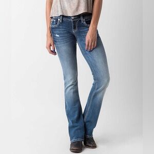 Miss Me Signature Boot Cut Blue Jeans Sz 30 Medium Wash Western Cowgirl Boho